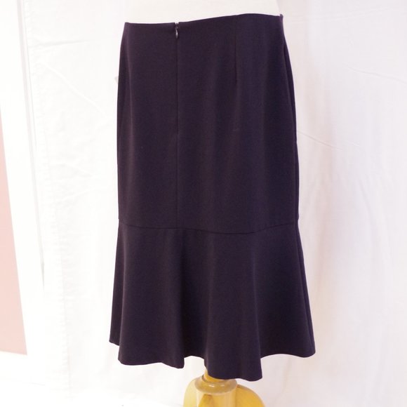 Tobias Dark Navy Flared Midi Skirt- Sz. 10 - Picture 3 of 4